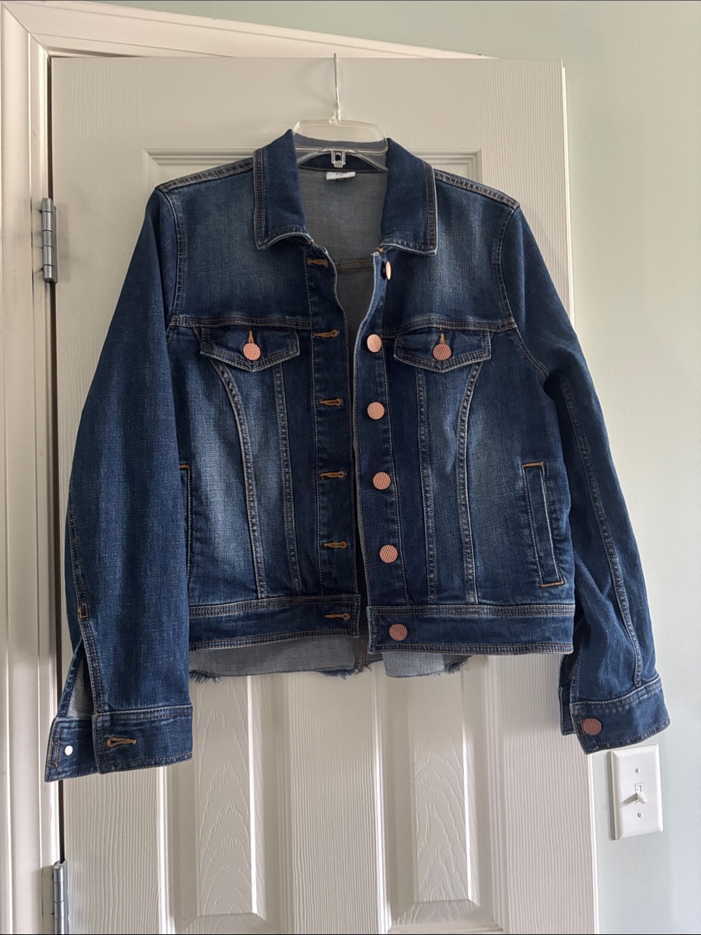 CAbi Dark Blue Denim Jacket with Copper Buttons